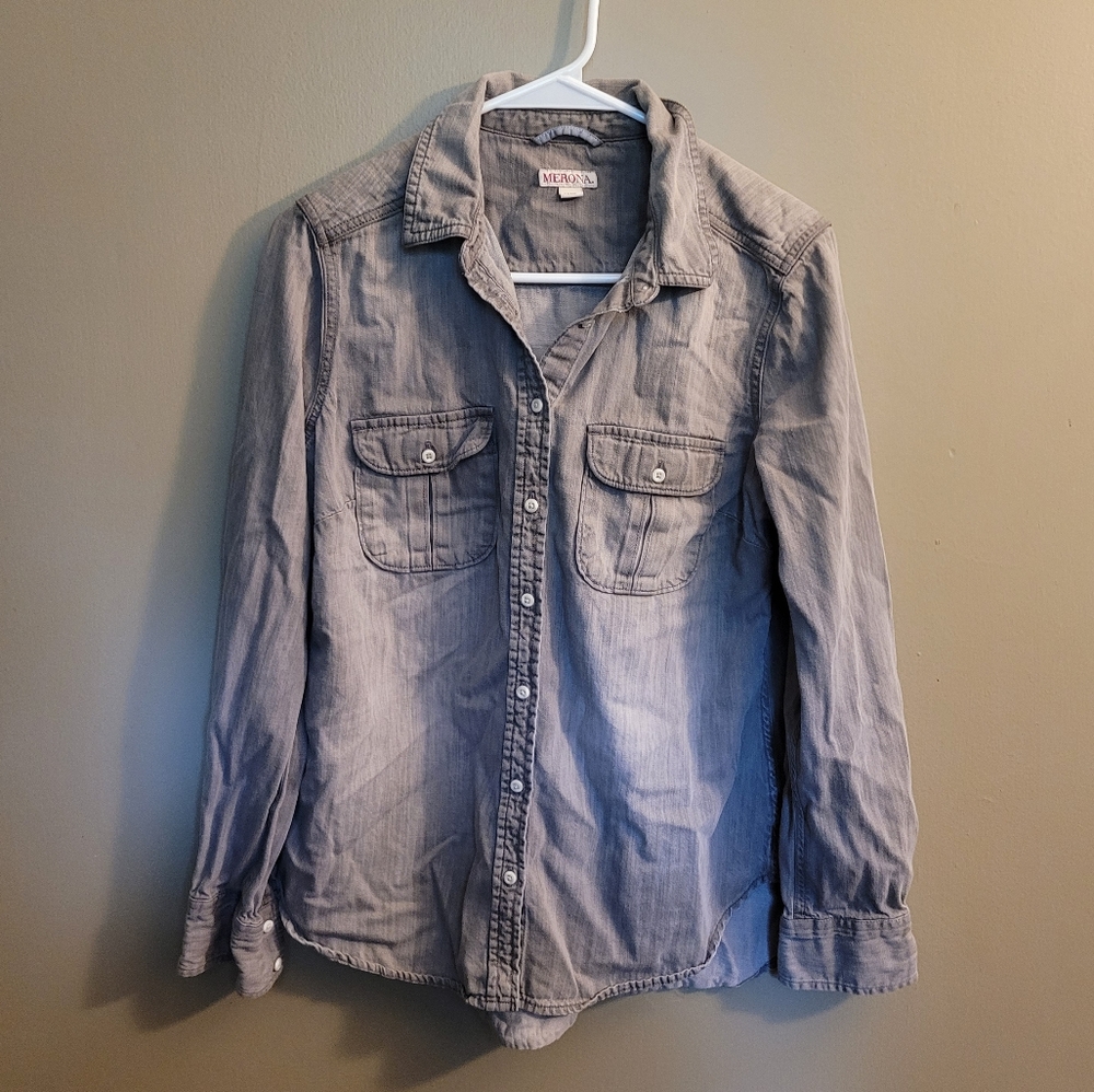 🩵Merona light gray jean jacket
